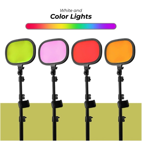 Streaming Light 9" USB New Camera Panel Light Wireless Remote Camera Light Black - Picture 4 of 8